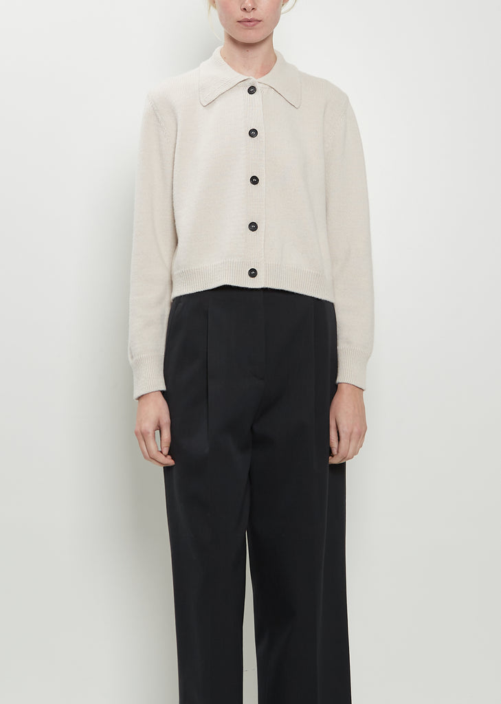 Cardigan Merino Wool Jacket — Ecru