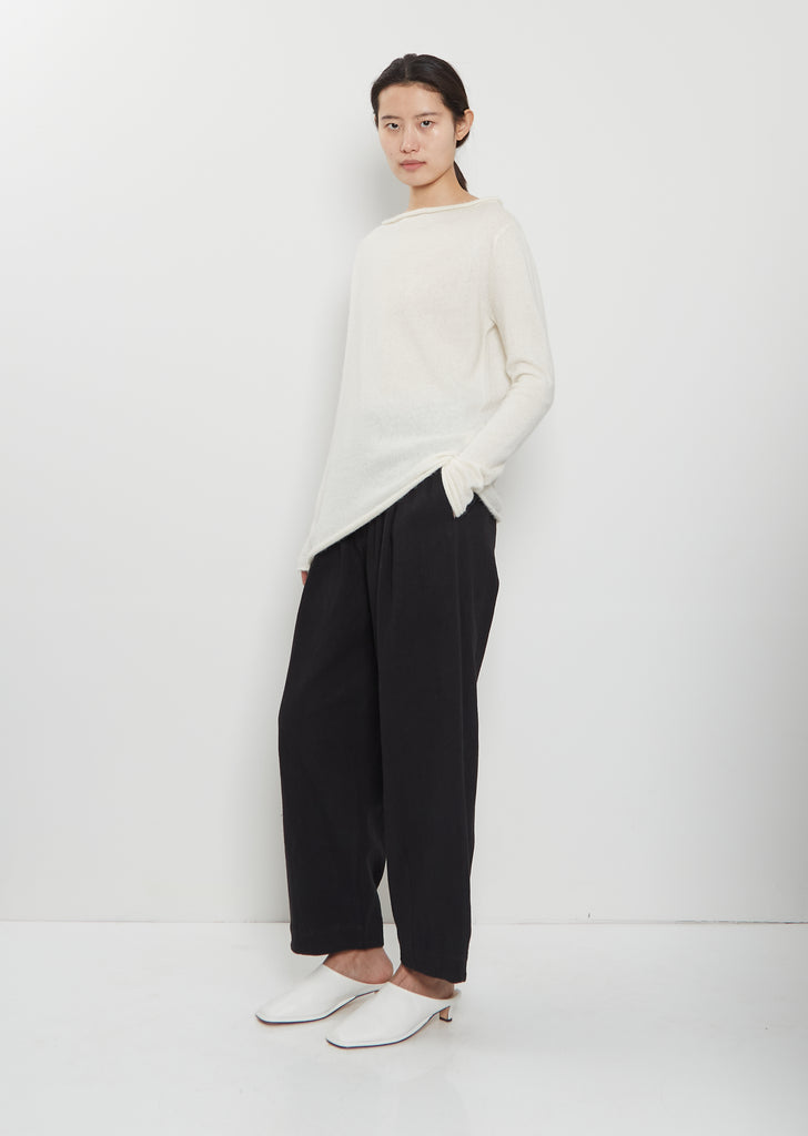 Askew Alpaca Boatneck — Raw White