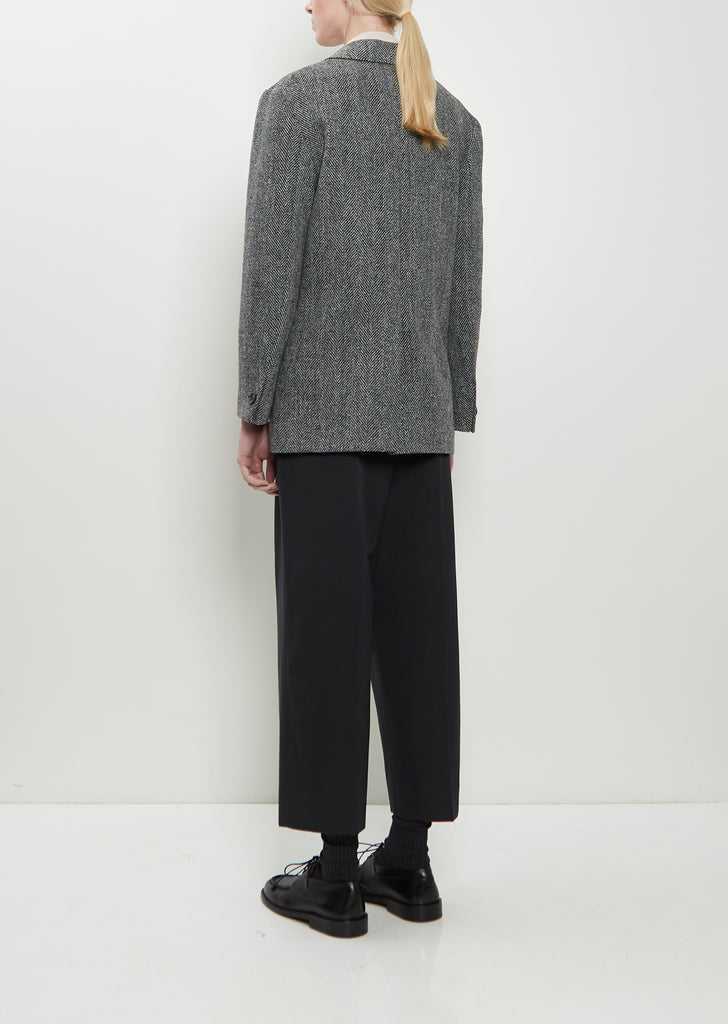 Reaxed Three Button Wool Jacket