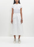 Cotton Sisli Pleated Skirt — Off White