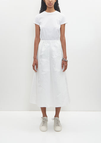 Cotton Pleated Skirt — Off White