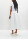 Cotton Pleated Skirt — Off White