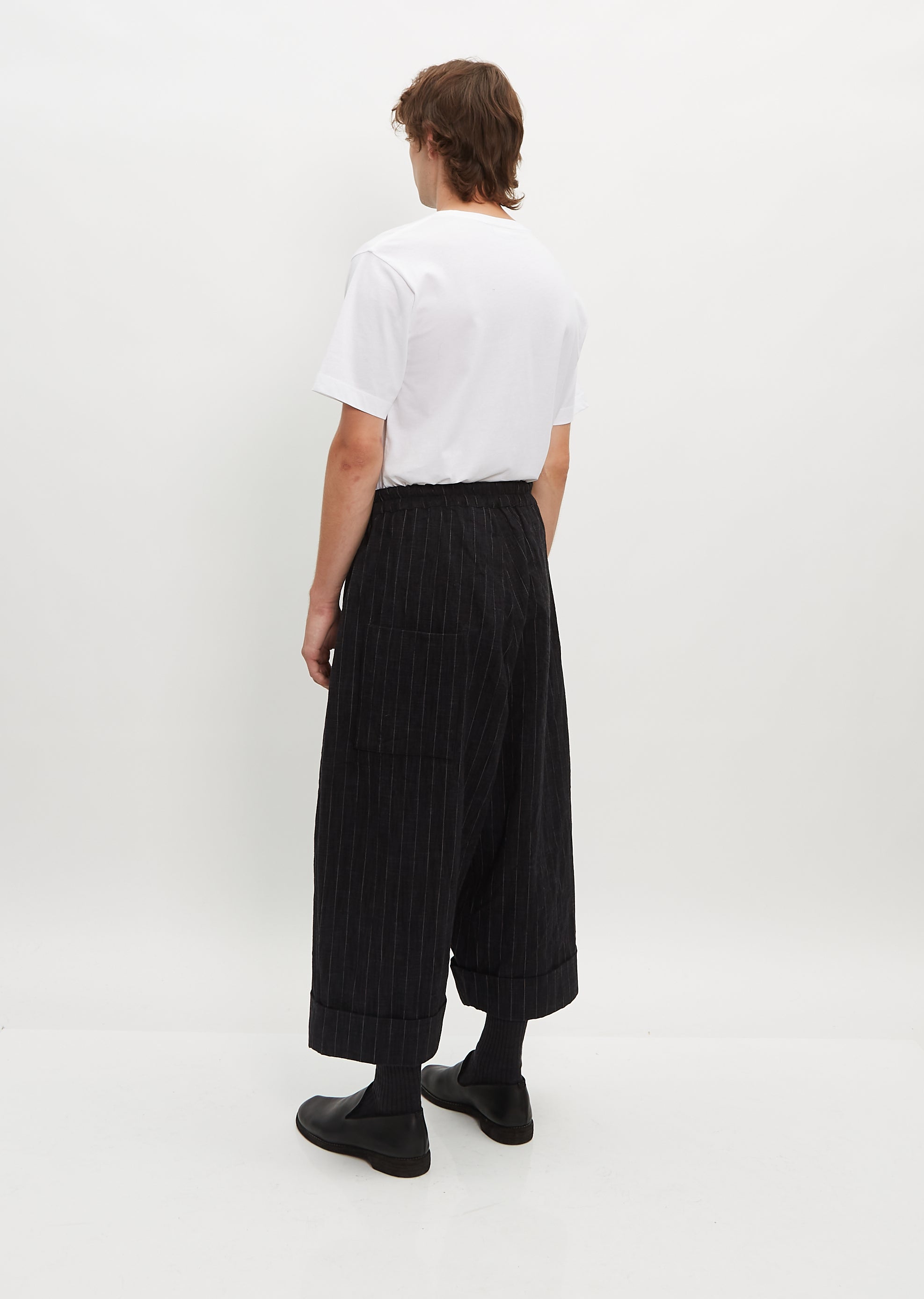 The Baker Trouser — Pinstripe Flint – La Garçonne