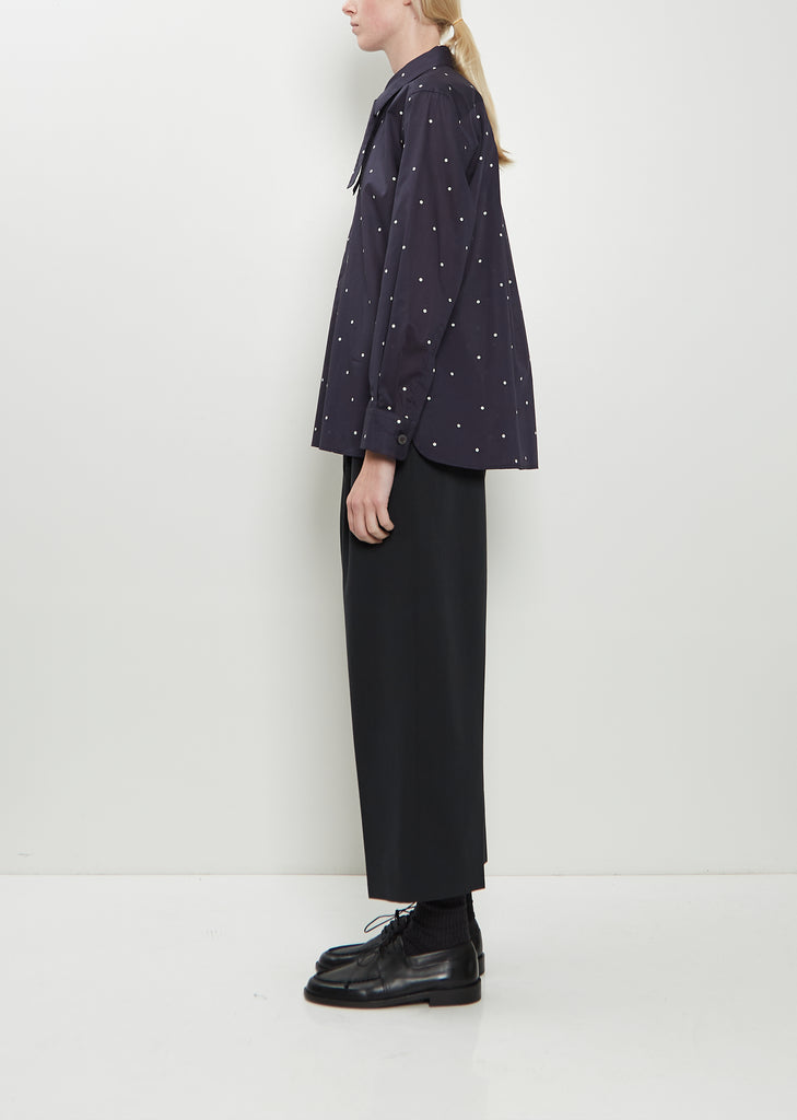 Neck Tie Cotton Shirt