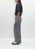 Wool Relaxed Low Crotch Pant — Mid Grey