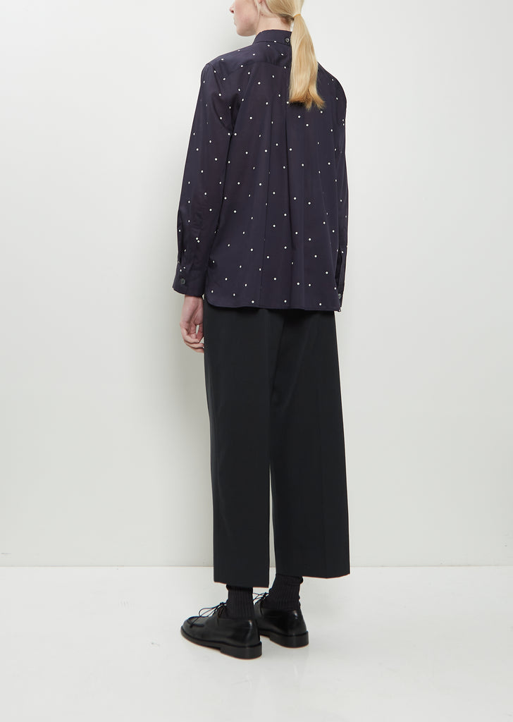 Neck Tie Cotton Shirt