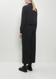 Cropped Merino Wool Cashmere Cardigan — Storm Grey