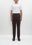 Two Tuck Easy Trousers — Grey Khaki