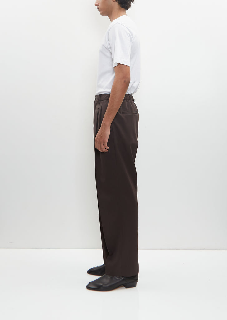 Two Tuck Easy Trousers — Grey Khaki