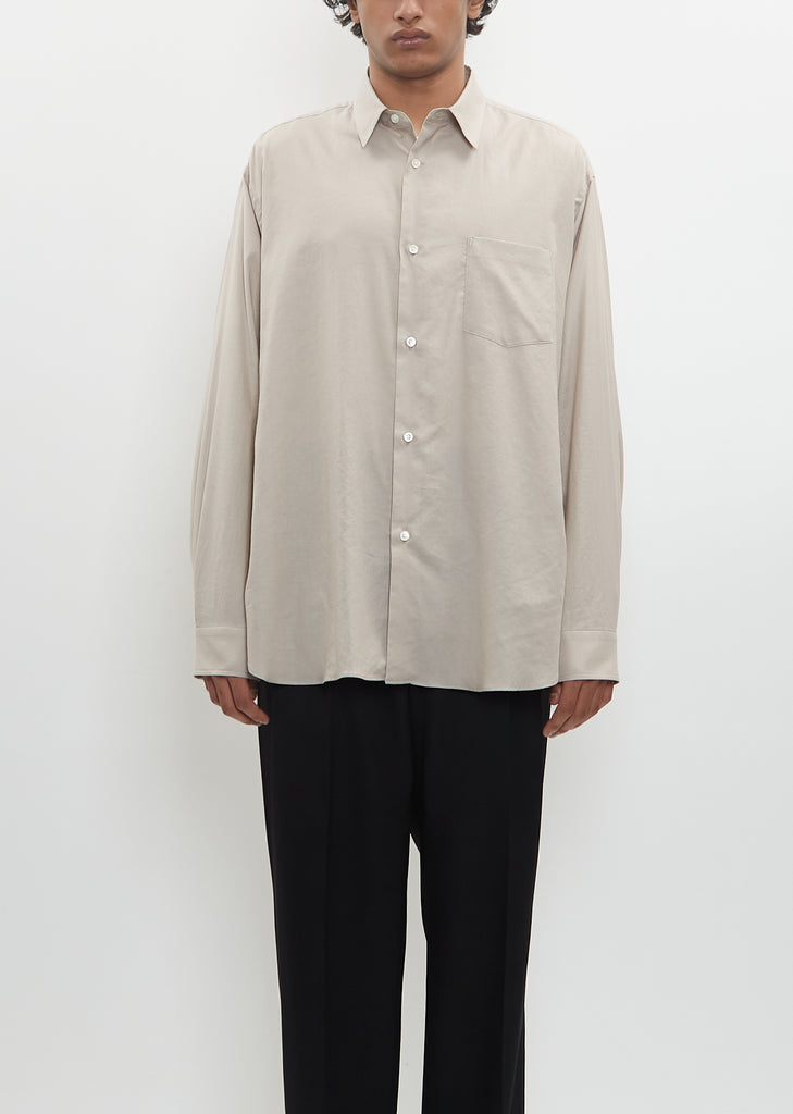 Cotton Silk Oversized Regular Collar Shirt