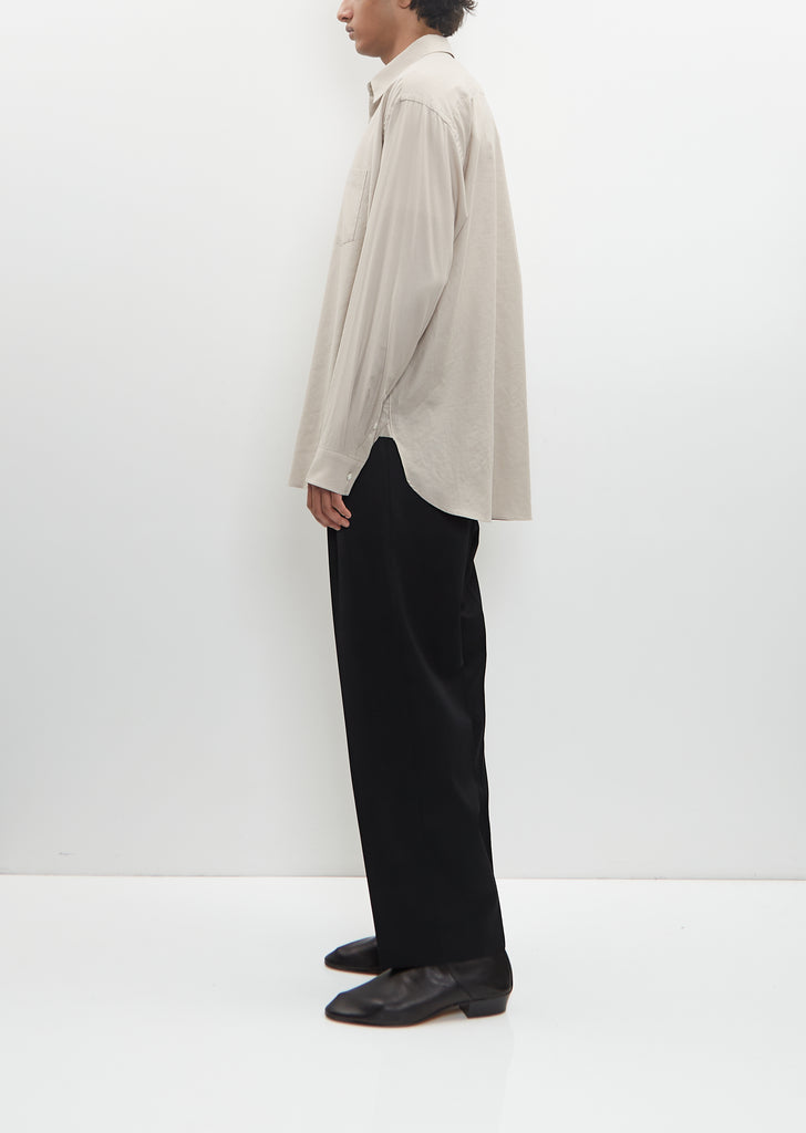 Cotton Silk Oversized Regular Collar Shirt