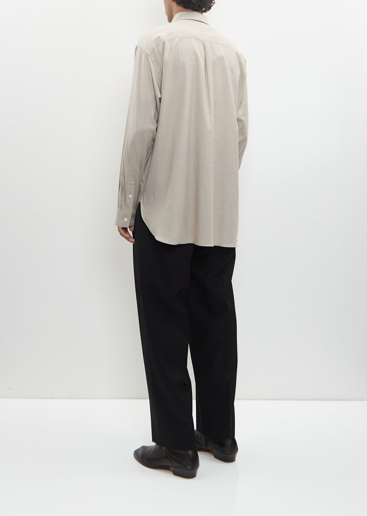 Cotton Silk Oversized Regular Collar Shirt