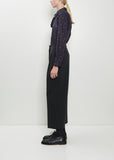 Pleated Front Wool Cotton Trousers