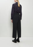 Pleated Front Wool Cotton Trousers