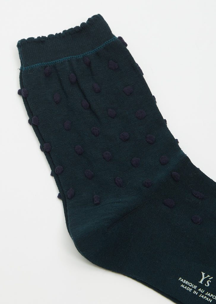 Dot Socks — Dark Green