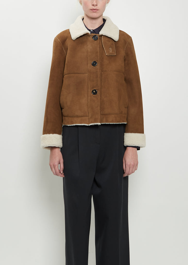 Cropped Shearling Jacket