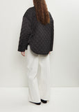 Collared Quilted Poly Jacket
