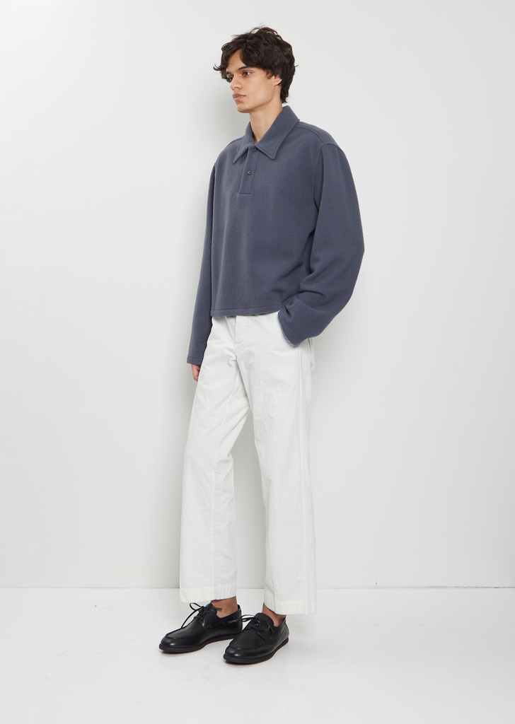 Wool Fleece Polo — Ardoise