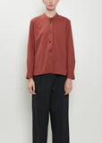 Collarless Cotton Shirt