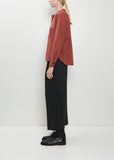 Collarless Cotton Shirt