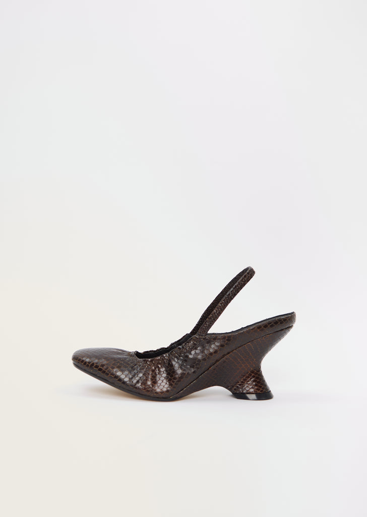 Leather Slingback Heel