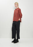 Collarless Cotton Shirt