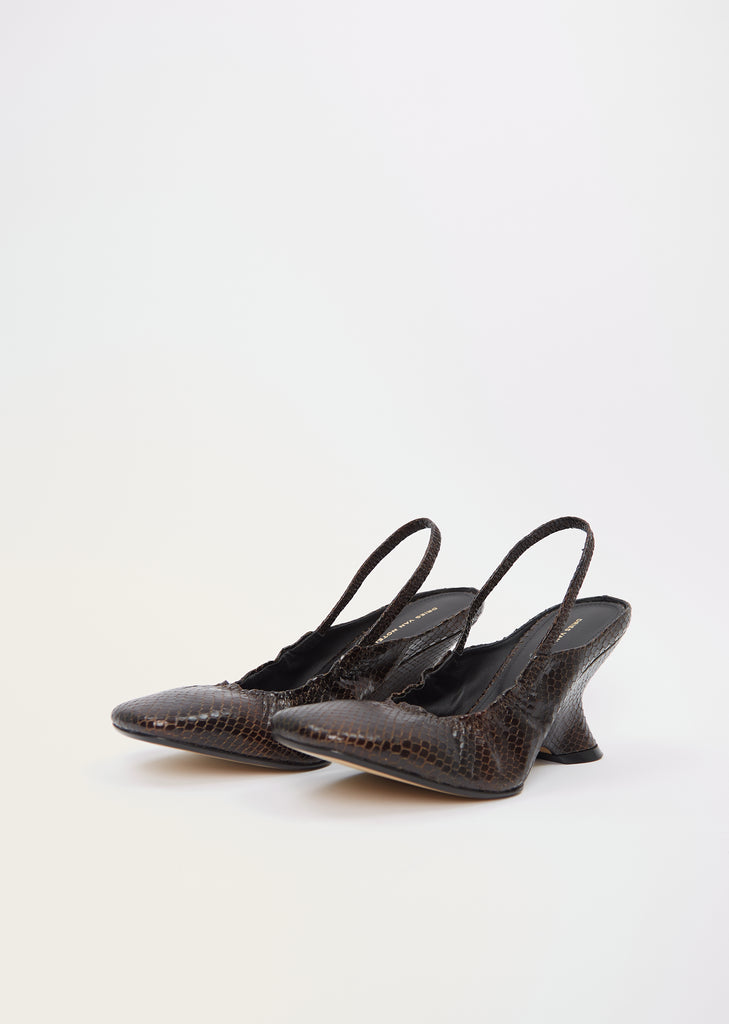 Leather Slingback Heel