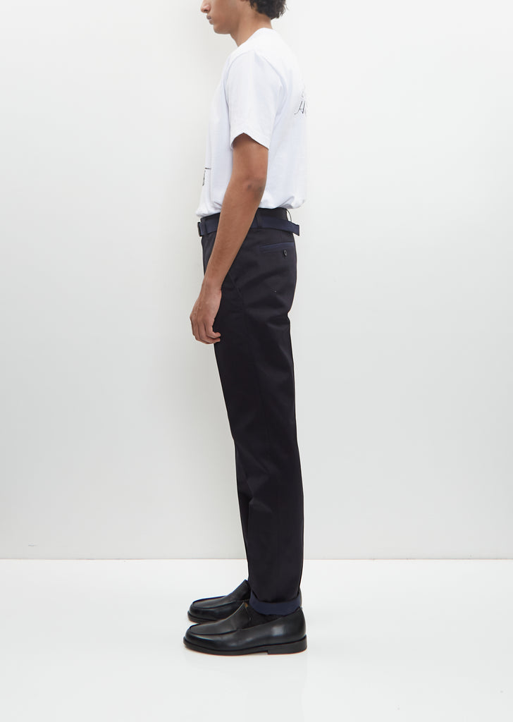 Cotton Chino Pants — Navy