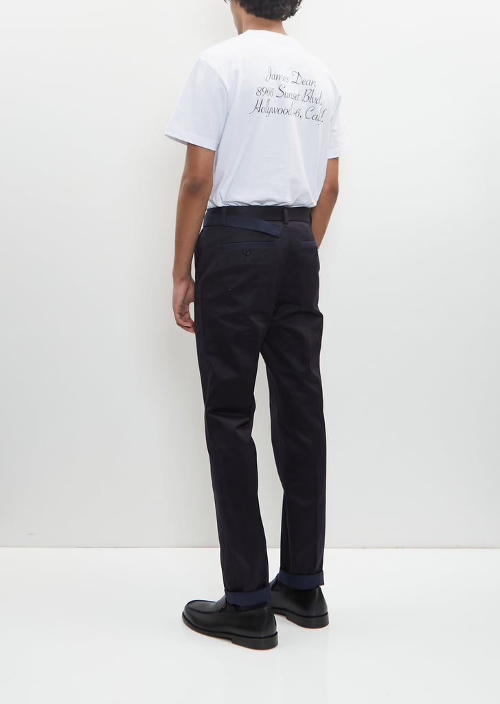 Cotton Chino Pants — Navy