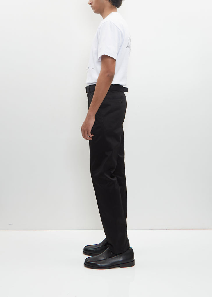 Cotton Chino Pants — Black