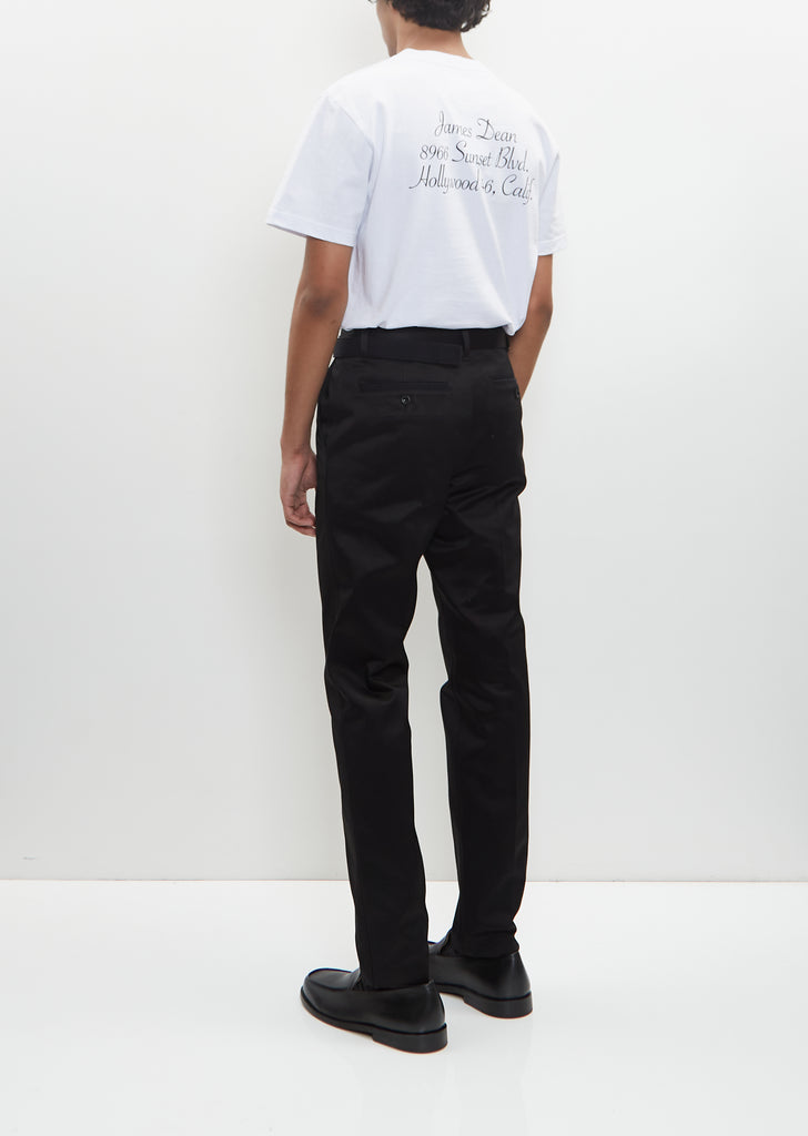 Cotton Chino Pants — Black