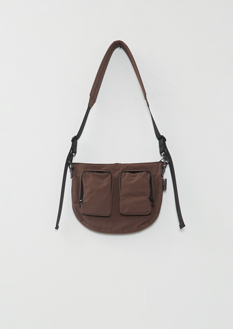 Exclusive Gabardine Bodybag, Small — Brown