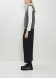 English Rib Pullover Merino Wool Vest — Charcoal