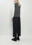 English Rib Pullover Merino Wool Vest — Charcoal
