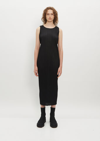 Pleated Sleeveless Dress