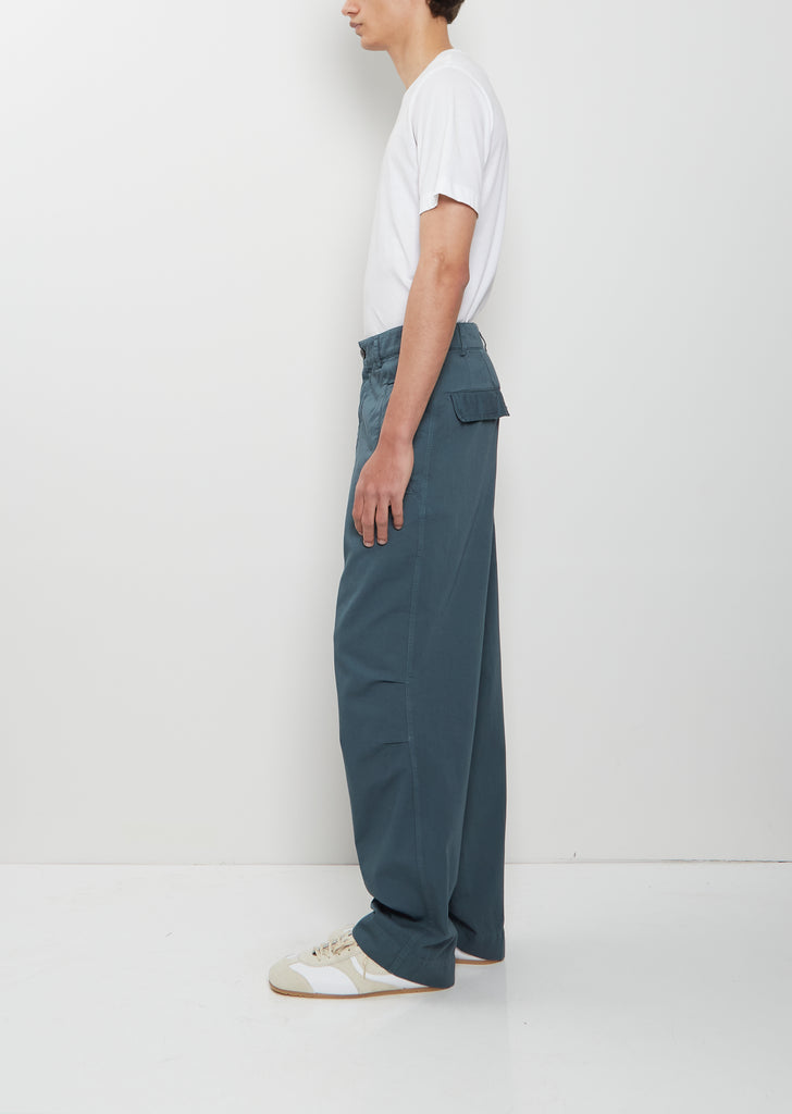 Pencks Cotton Pants — Petrol