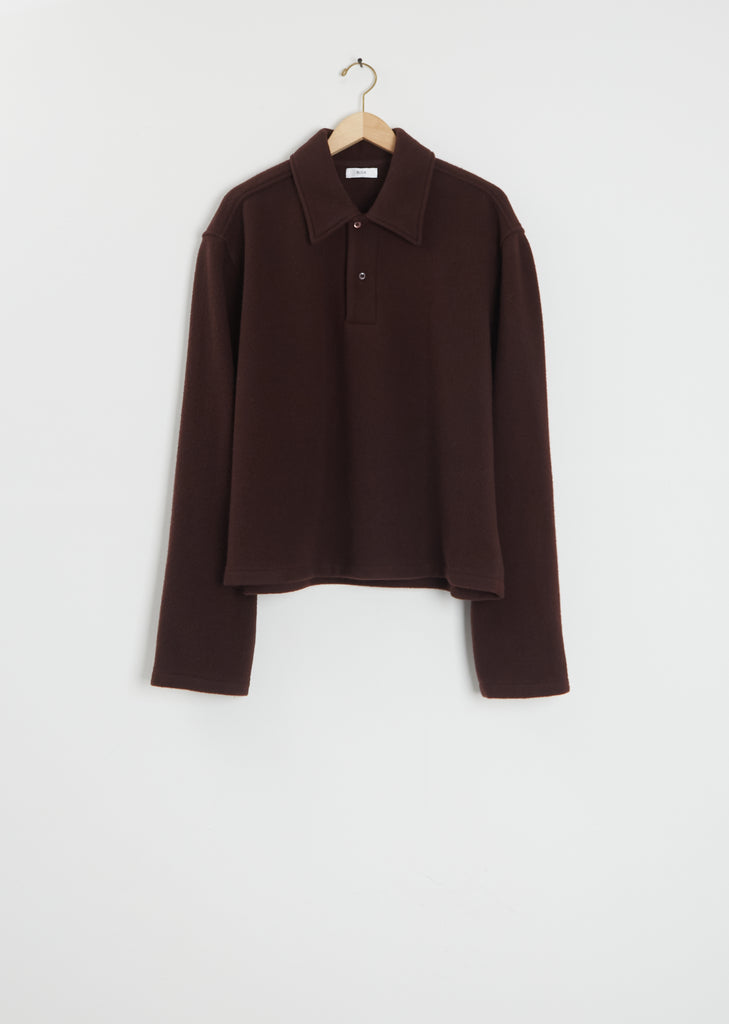 Wool Fleece Polo — Tanin