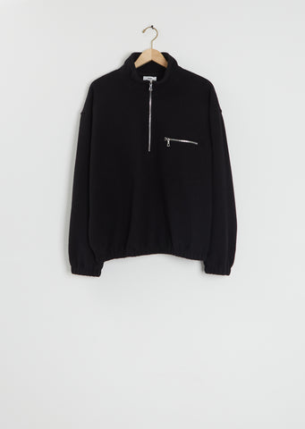 Wool Polar Fleece — Black