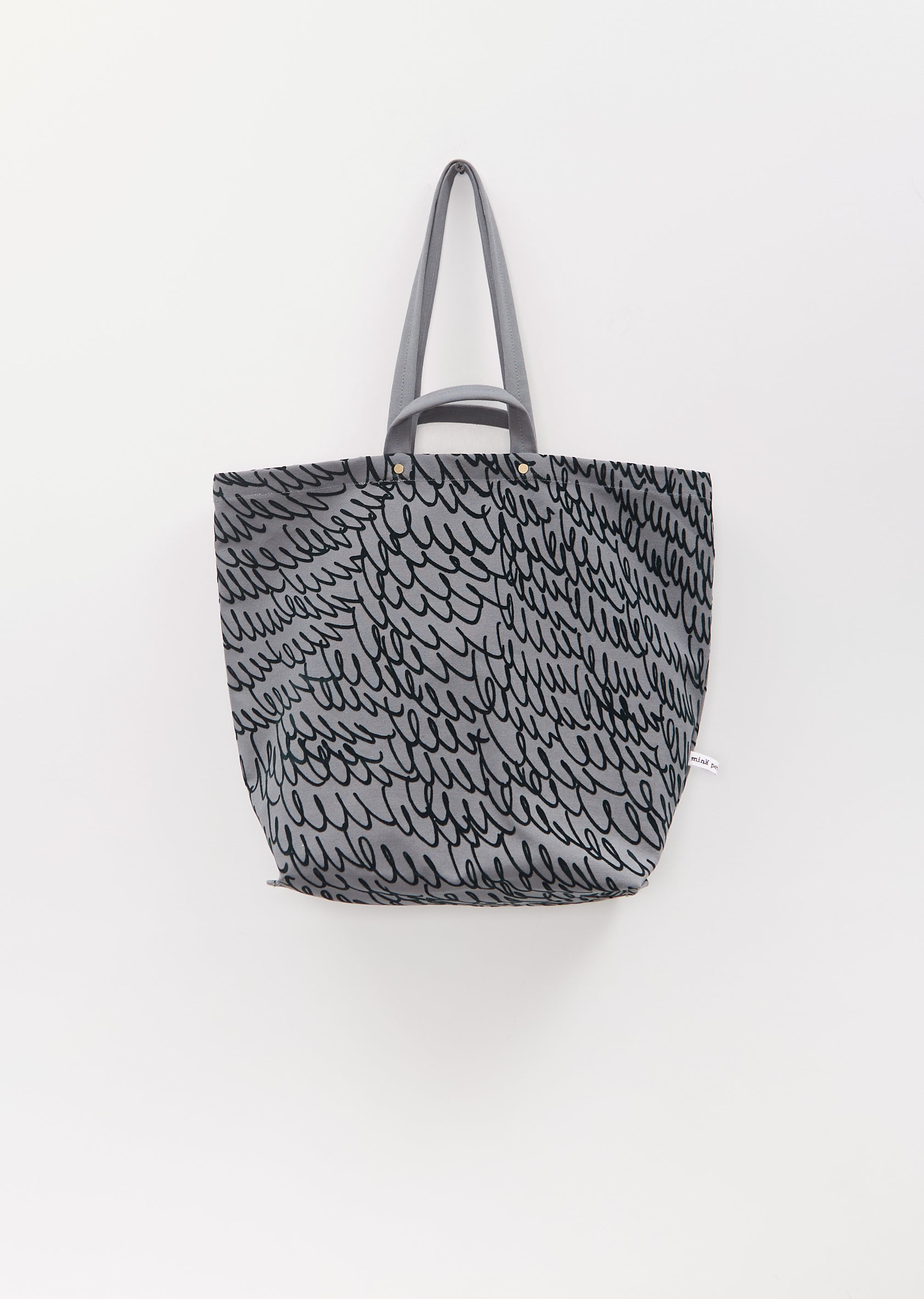 Lululu Cotton Tote Bag — Gray – La Garçonne