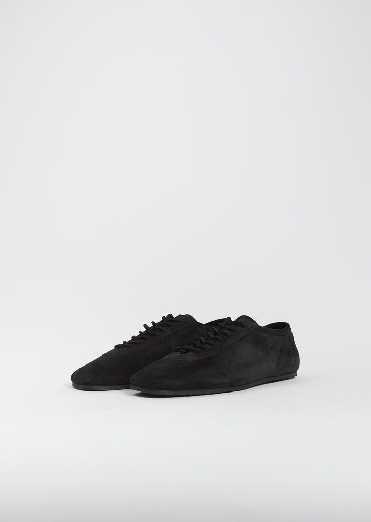 Suede Trainer — Black