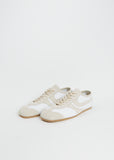 Suede Leather Trainer — White
