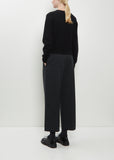 Classic Crew Neck Cashmere Sweater — Black