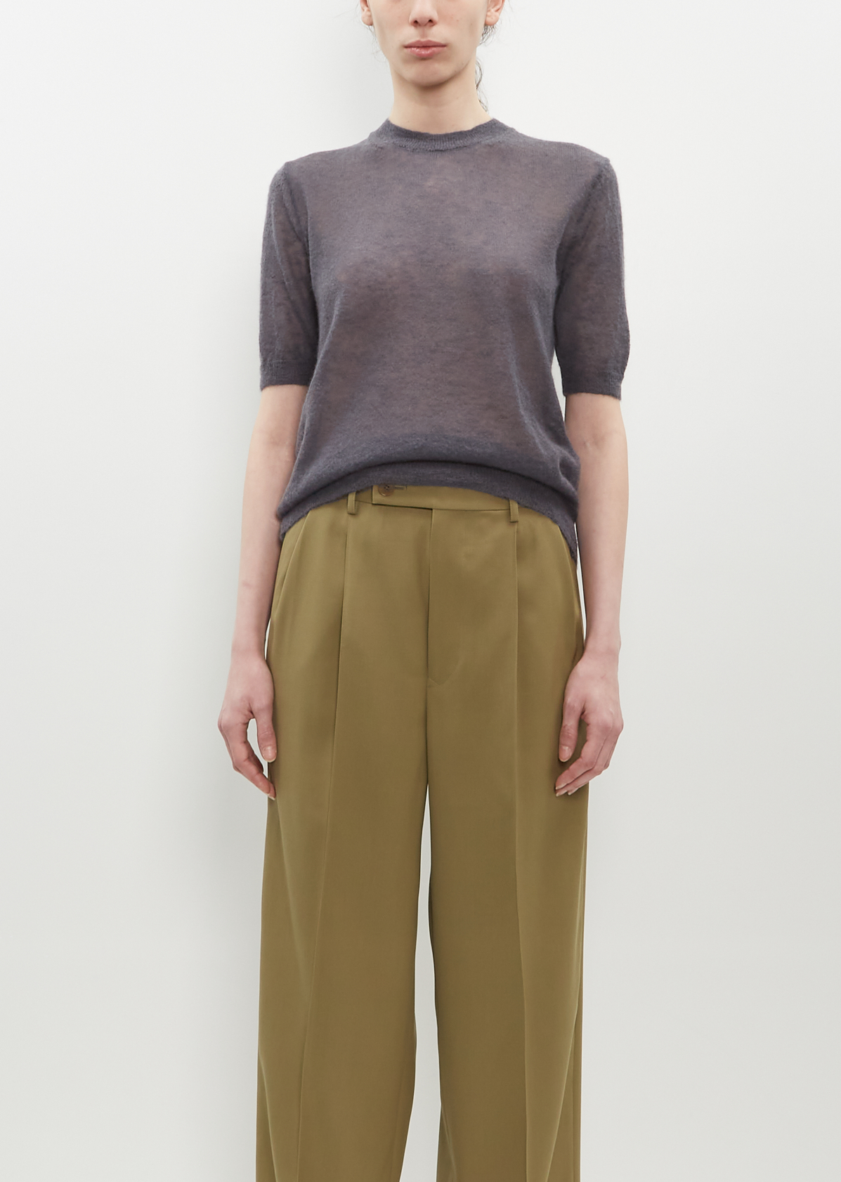 Kid Mohair Sheer Knit Tee – La Garçonne