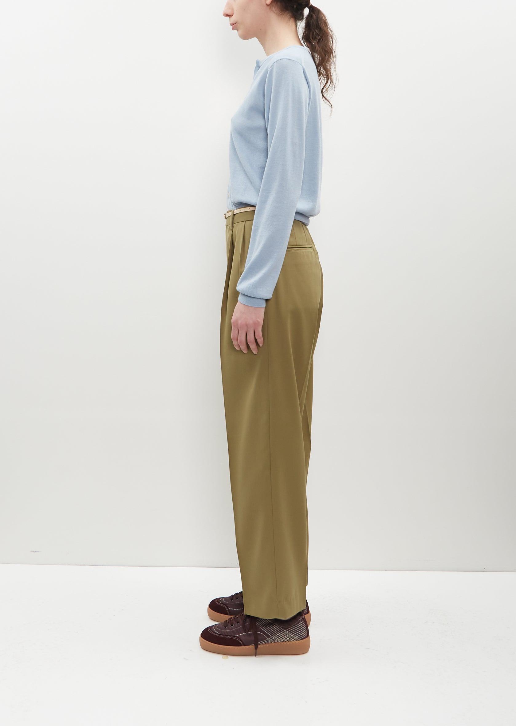 Light Wool Max Gabardine Slacks – La Garçonne