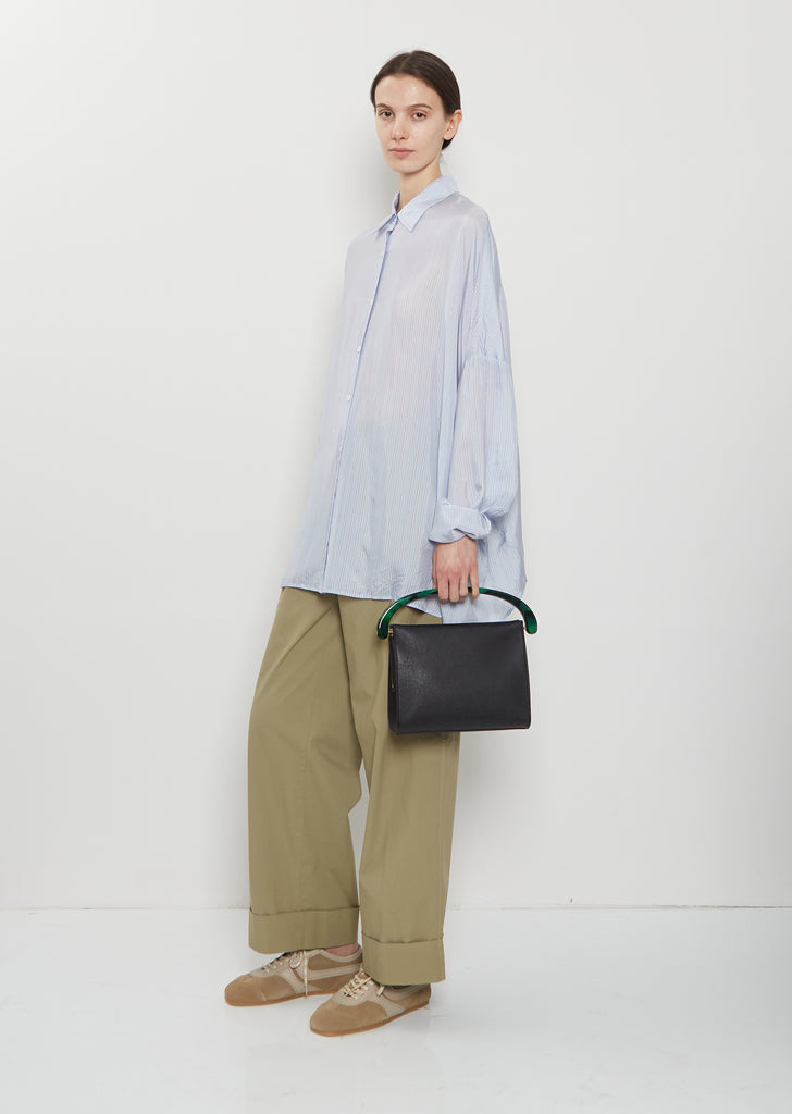 Leather Crisp Clutch