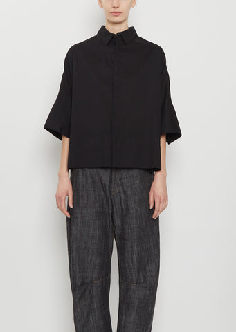 Wide Cuffs Cotton Shirt