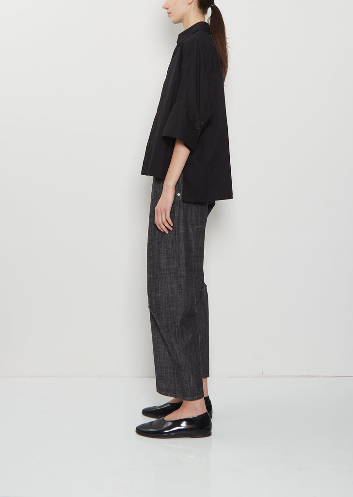 Wide Cuffs Cotton Shirt