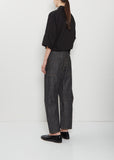 Raw Denim Wide Pants — Black