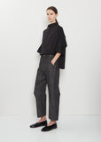 Raw Denim Wide Pants — Black
