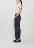 Raw Denim Wide Pants — Indigo